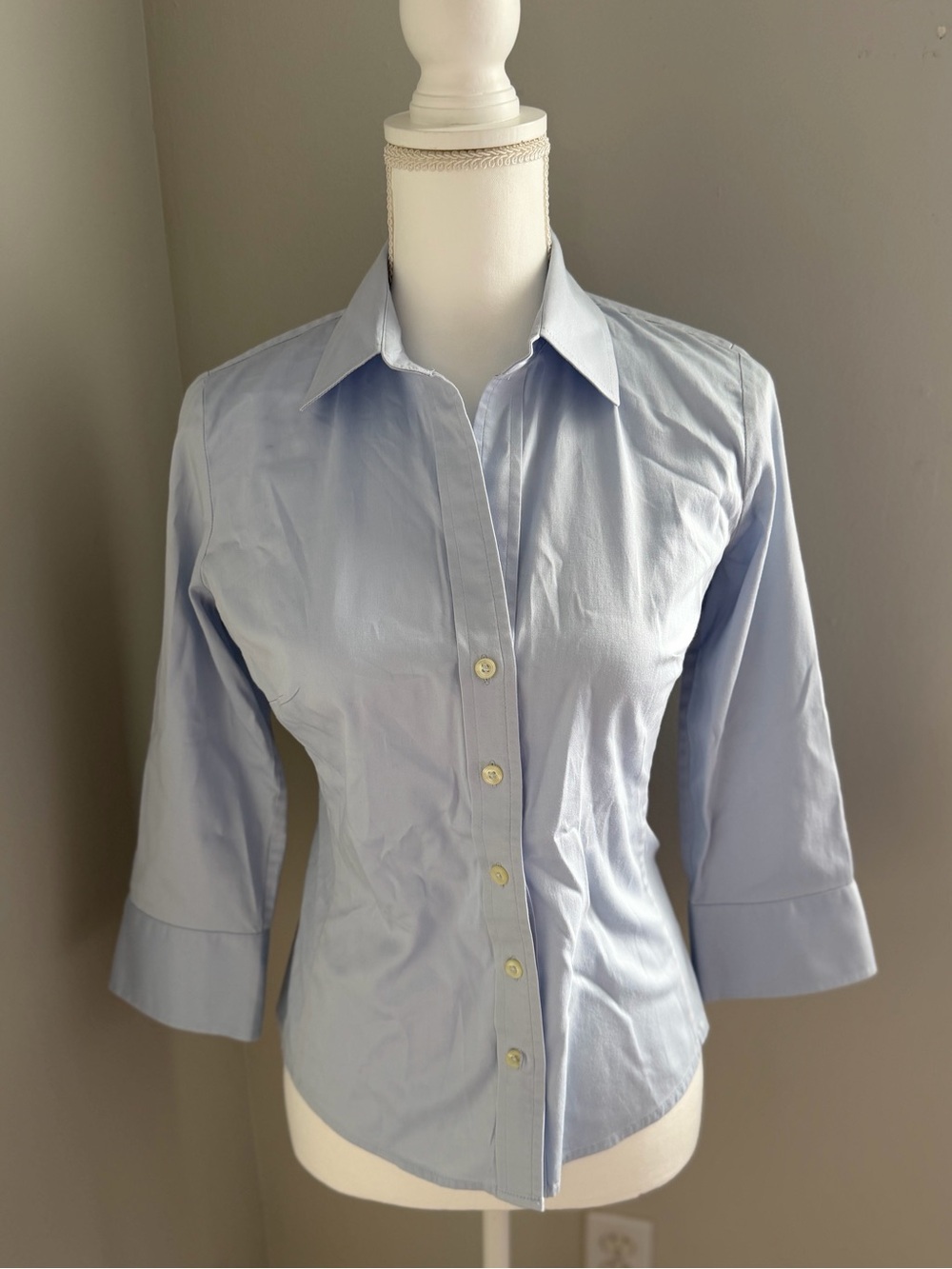 Light Blue Women’s Button-Down Shirt - Classic Collared Top